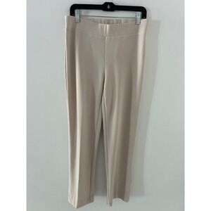 Joseph Ribkoff Beige Pull On Straight Leg Creased Trousers Pants Size 10 Canada